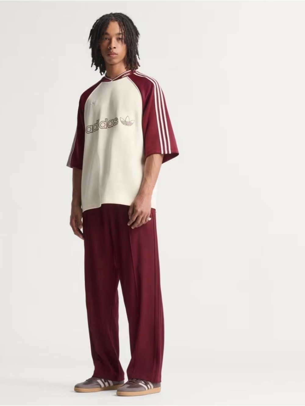 Adidas Originals Cream Oversized Premium Jersey T-Shirt JV7600 $110